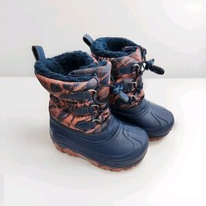 NEW WITHOUT TAGS TODDLER BOYS SIZE 9/10 MEMBER'S MARK SAMS CLUB WARM SNOW BOOTS